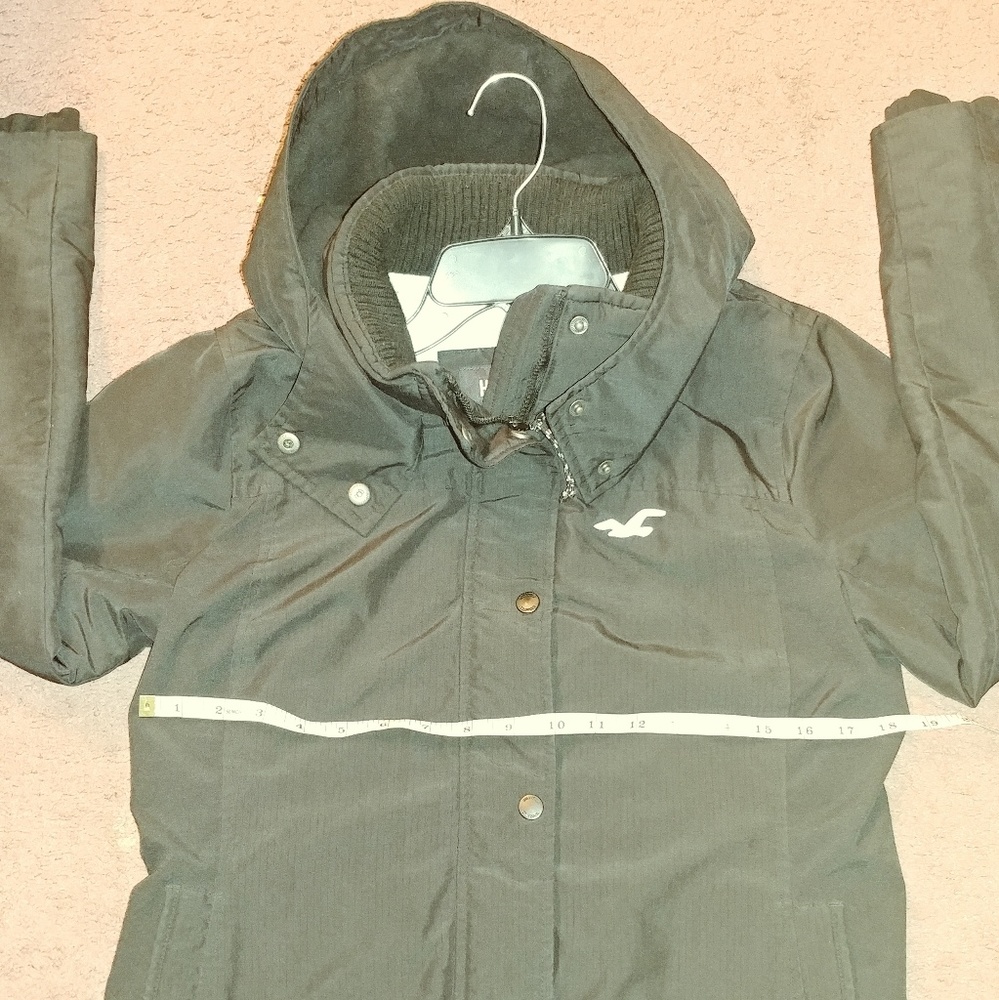 Black Hollister jacket with hood